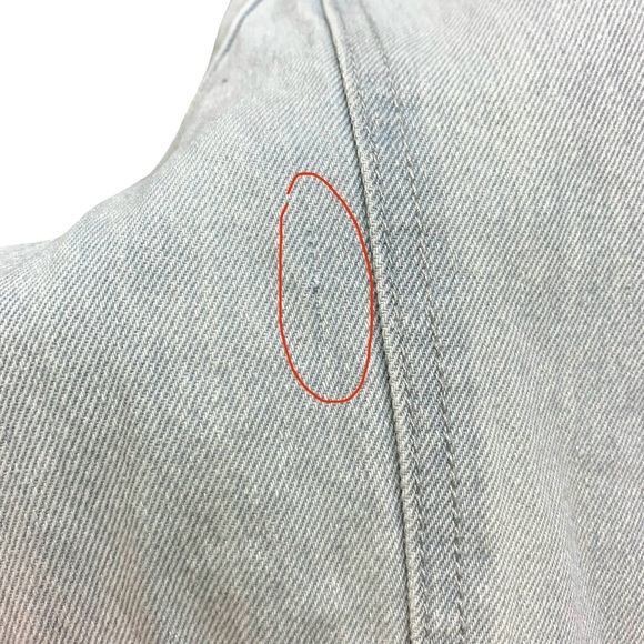 Soho NY&Co Jeans Light Wash Distressed Button Up Denim Jacket Medium Long Sleeve - Picture 14 of 16